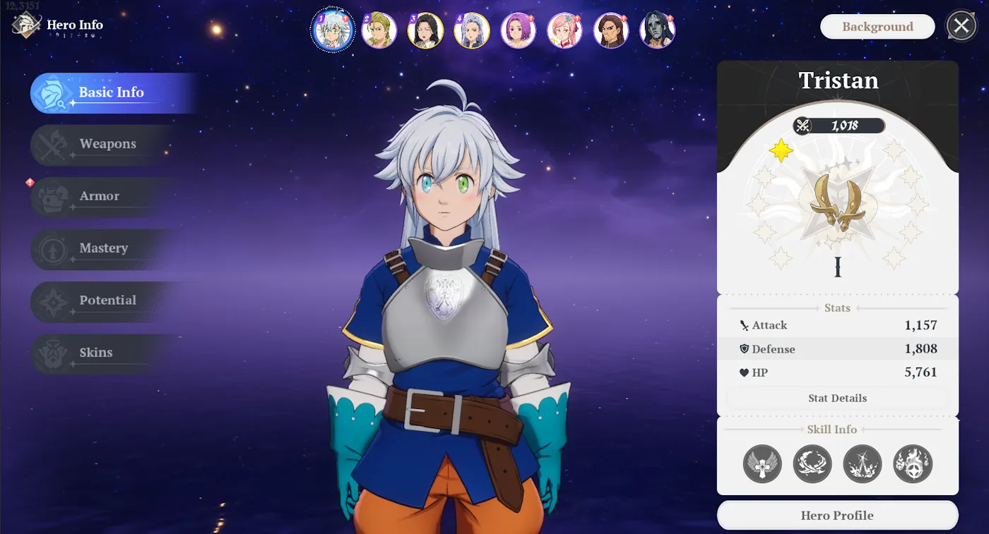 Tristan - Seven Deadly Sins Origin