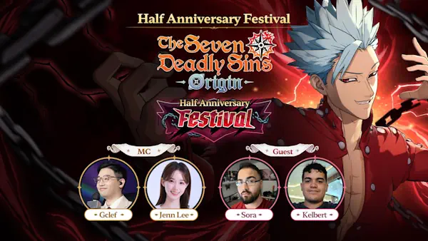 7DS Origin Half-Anniversary: Meliodas 100% Guaranteed, Ban Teased & Aug 21 Livestream