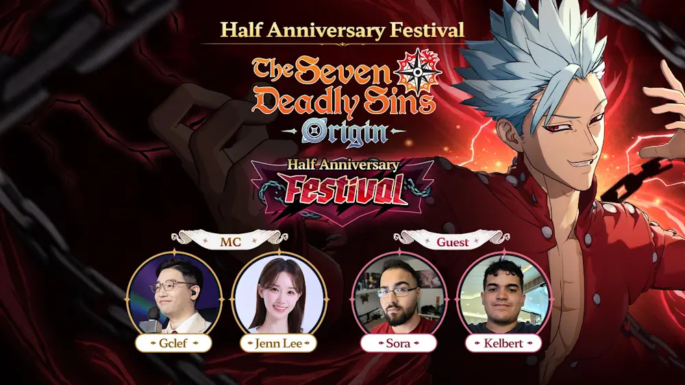 7DS Origin Half-Anniversary: Meliodas 100% Guaranteed, Ban Teased & Aug 21 Livestream