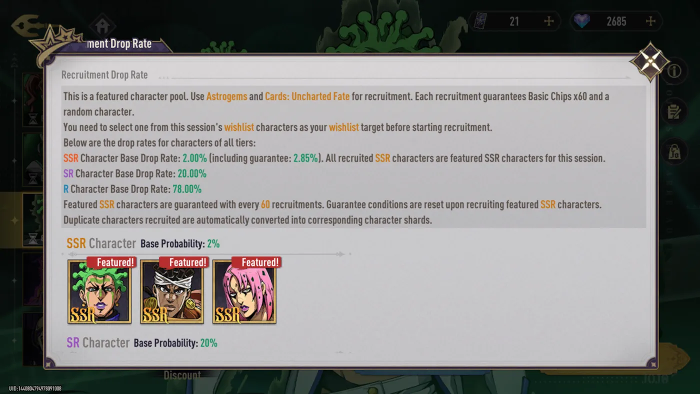JoJo Golden Spirit Codes