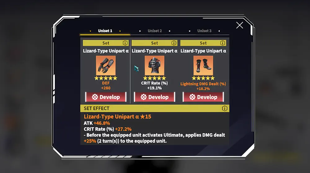 Kaiju No. 8 Uniparts