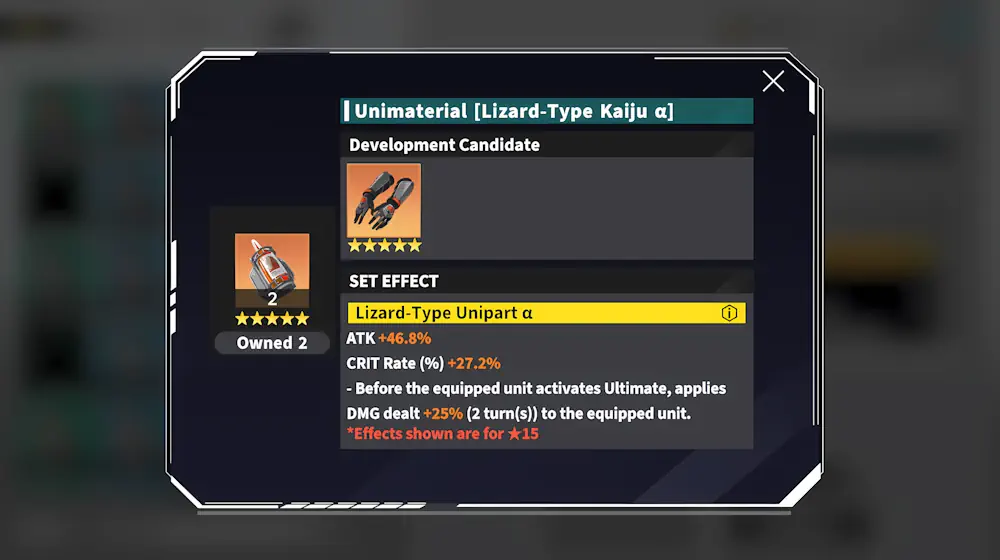 Kaiju No. 8 Uniparts