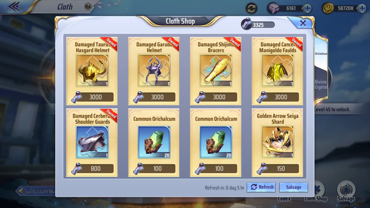 Saint Seiya Awakening Repair Shop